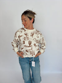Western Crewneck Sweater