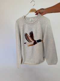 Mallard Duck Oversized Fuzzy Knit Sweater, alternate view
