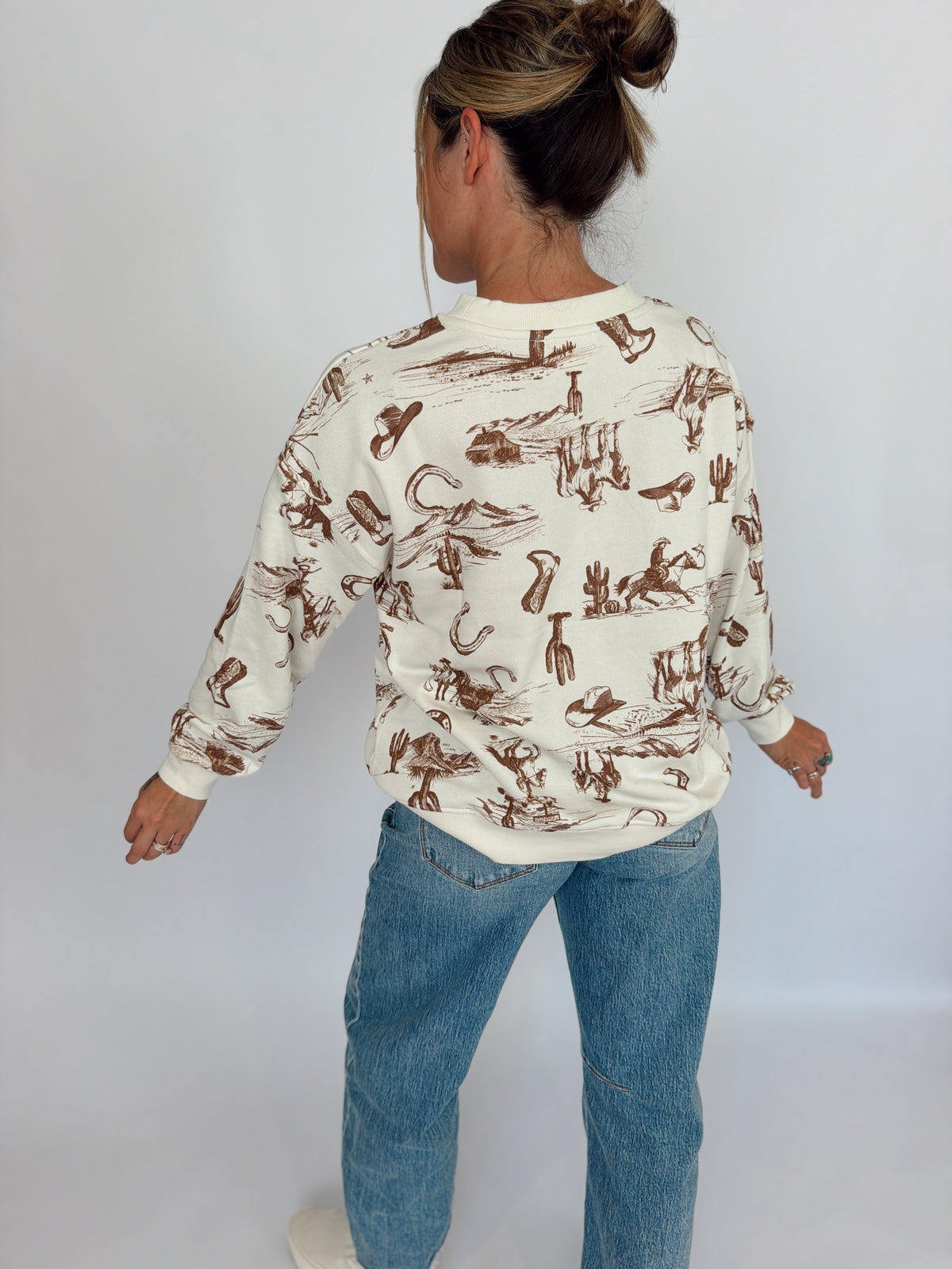 Western Crewneck Sweater
