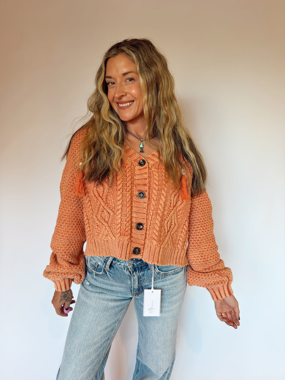 Miss Me Cable Knit Cardigan