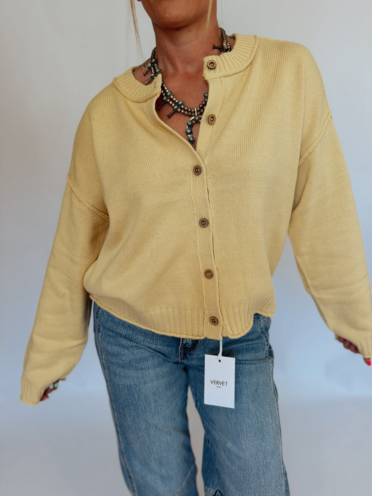 Honey Yellow Cardigan