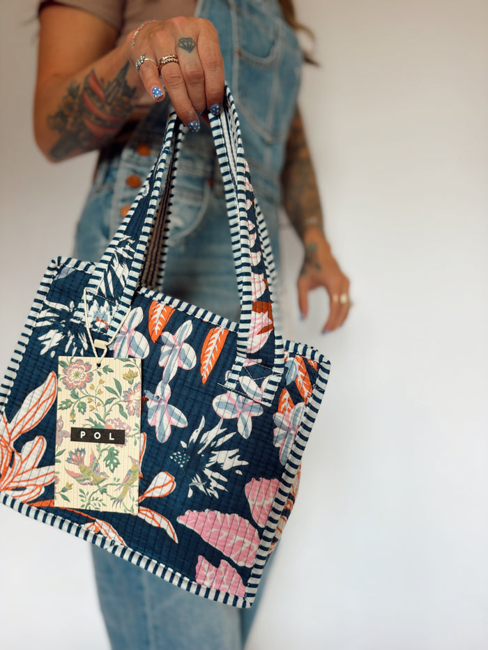 Mini Multi Color Cotton Tote Bag at Sage Lush Boutique