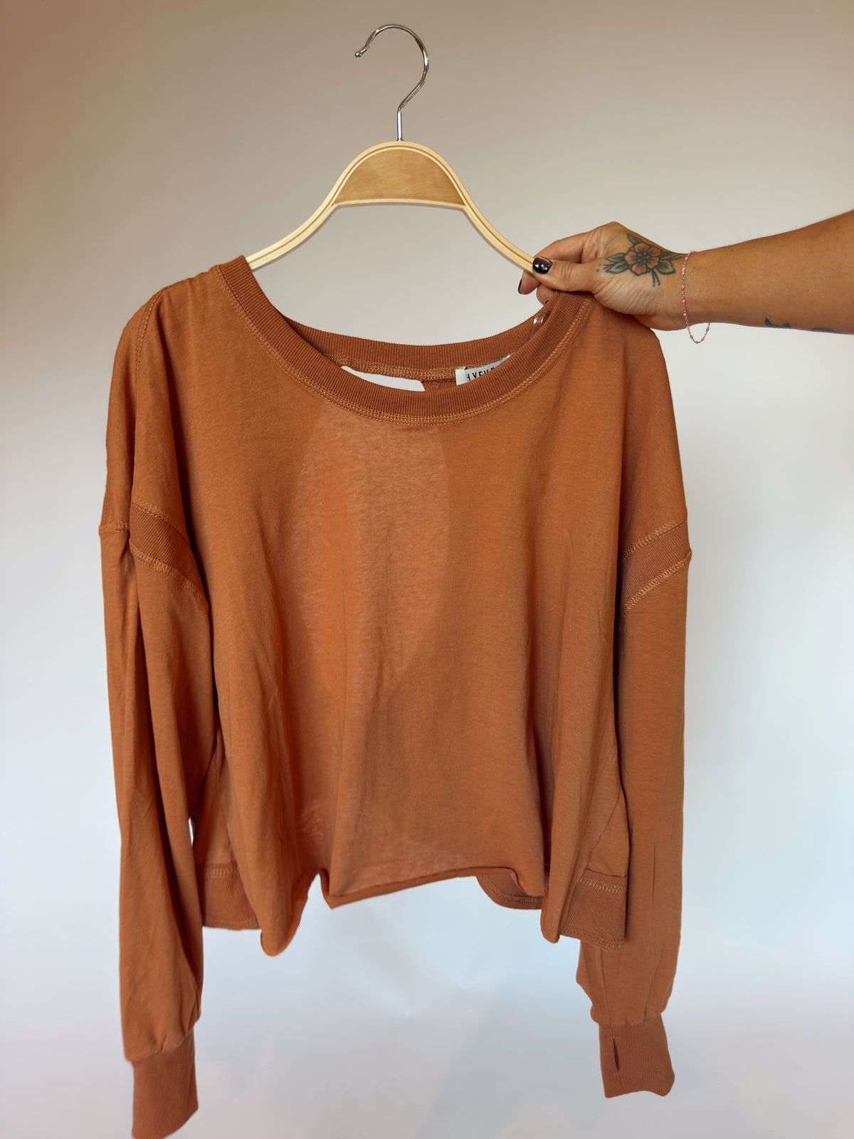FP Inspired Pumpkin Cropped Shirt