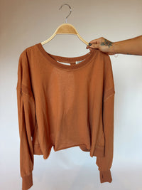 FP Inspired Pumpkin Cropped Shirt