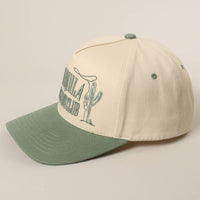 TEQUILA COWBOY CLUB 3D Embroidery Two-Tone Trucker Hat: SAGE / ONE SIZE