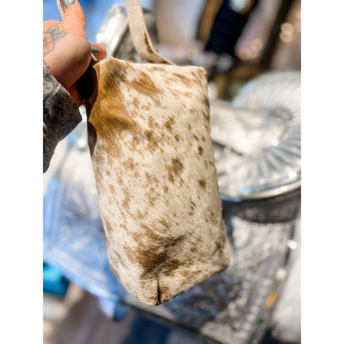 Cowhide Make-Up Bag
